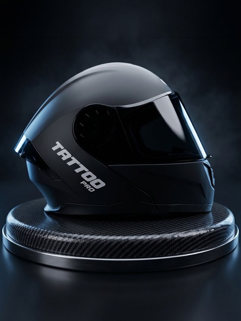 Casco Abatible Tattoo Pro Negro Mate/Blanco