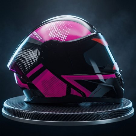 Casco Abatible Tattoo Dimensions Fucsia