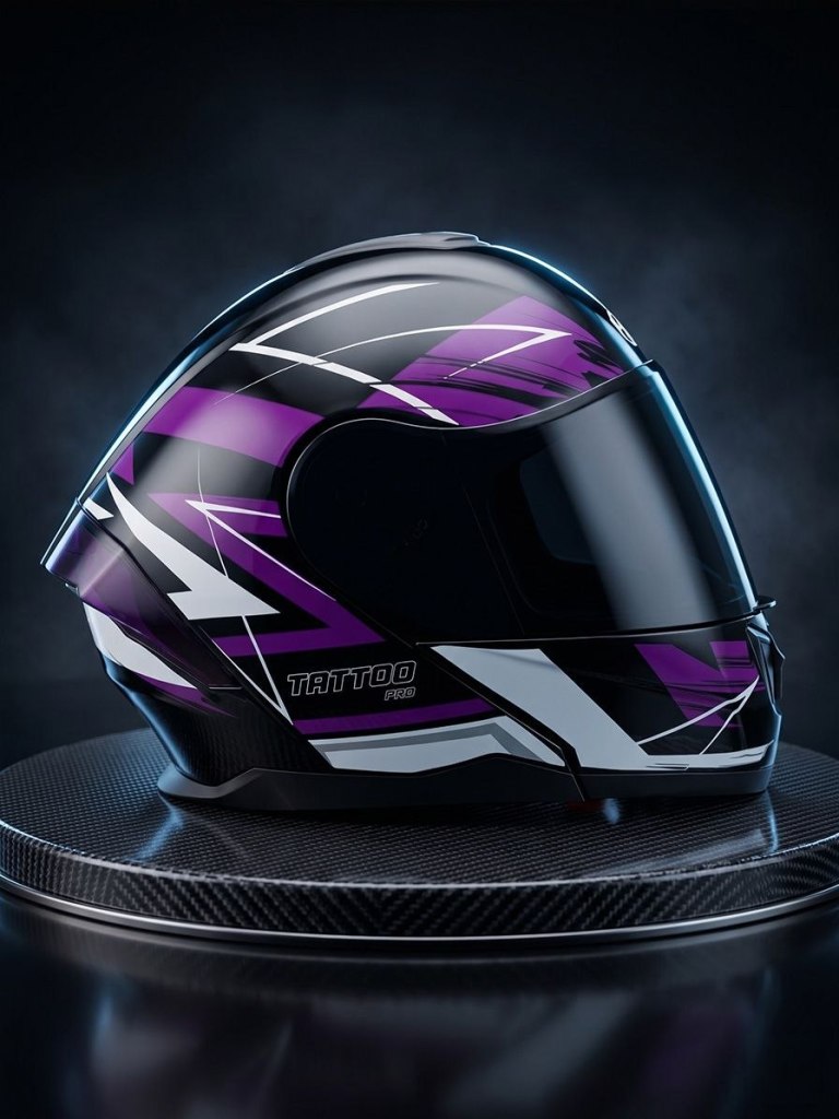 Casco Abatible Tattoo Darkness Morado
